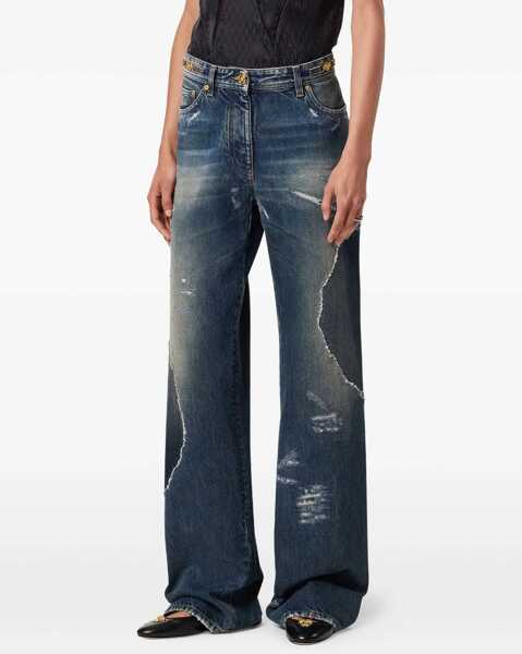 Blugi Versace Cotton Denim Jeans MEDIUM BLUE Femei (BM 19077451) 3