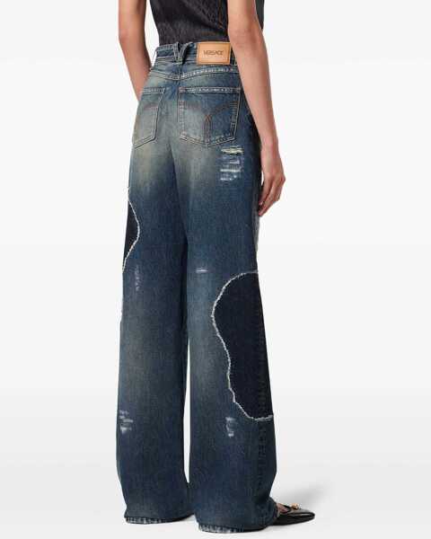 Blugi Versace Cotton Denim Jeans MEDIUM BLUE Femei (BM 19077451) 4