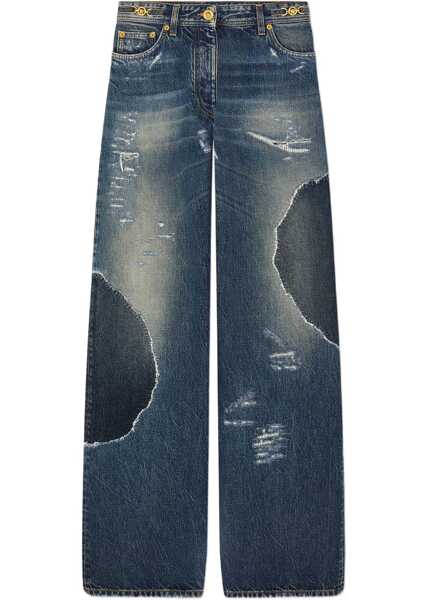 Blugi Versace Cotton Denim Jeans MEDIUM BLUE Femei (BM 19077451) 1