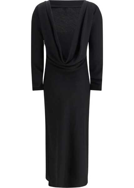 Rochii CRIDA MILANO Tunisi Midi Dress in Cady BLACK Femei (BM 19077457) 2