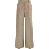 Pantaloni casual Palazzo Trousers in Bottonato Natté Femei