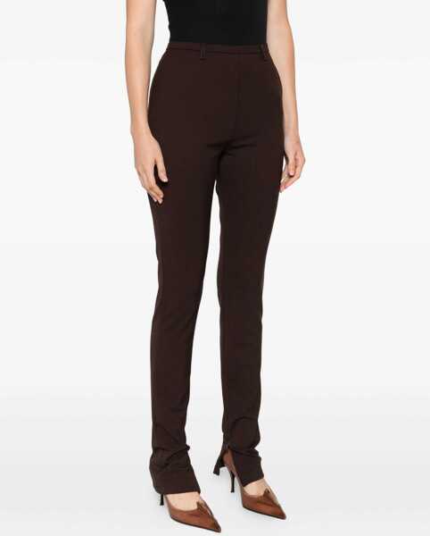 Pantaloni casual The Latest Carola Stretch Jersey Trousers BROWN Femei (BM 19077535) 3