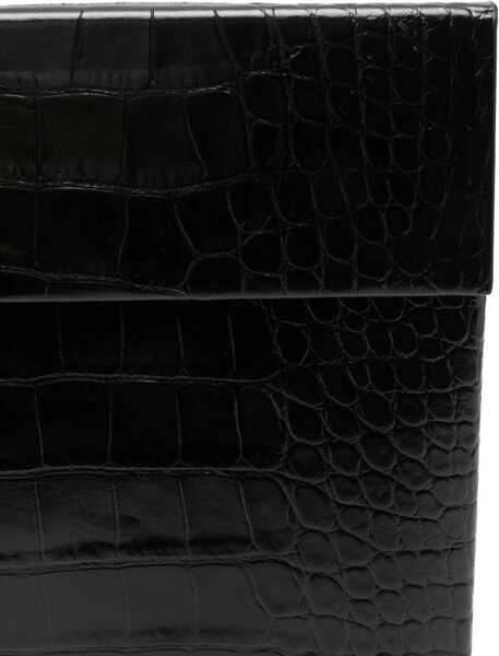 Genti de mana Tom Ford Crocodile print leather Pouch BLACK Barbati (BM 19077547) 3