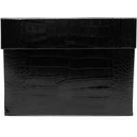 Genti de mana Crocodile print leather Pouch Barbati