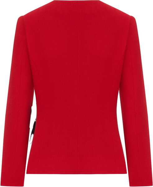 Jachete Valentino Garavani Short Jacket in Plain Wool Tweed ALMOND Femei (BM 19077625) 2