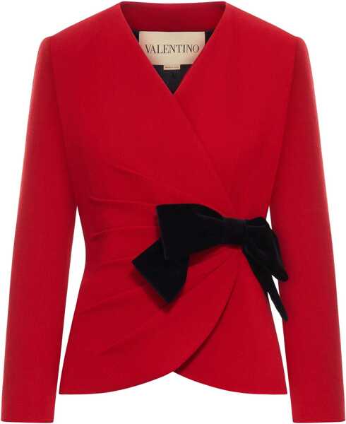 Jachete Valentino Garavani Short Jacket in Plain Wool Tweed ALMOND Femei (BM 19077625) 1