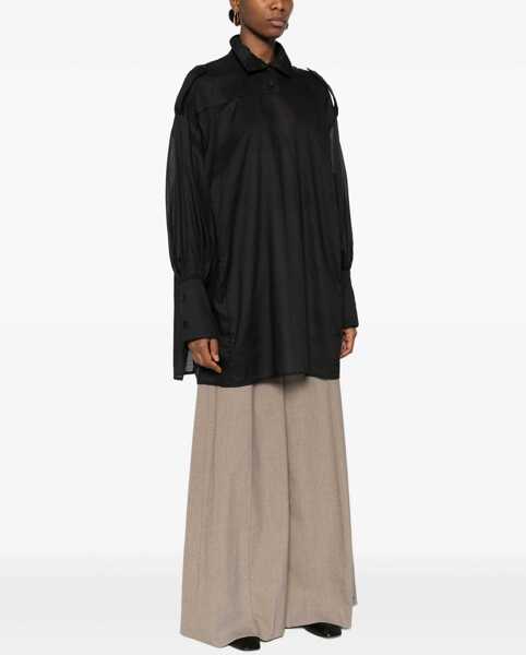 Camasi casual The Latest Semi-Transparent Shirt BLACK Femei (BM 19077640) 3