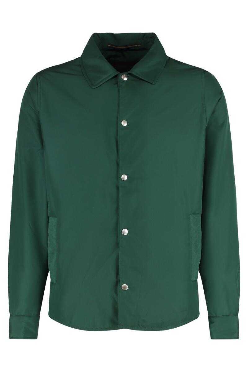 Camasi Slowear Slowear Technical Fabric Overshirt GREEN Barbati (BM 19078641) 1
