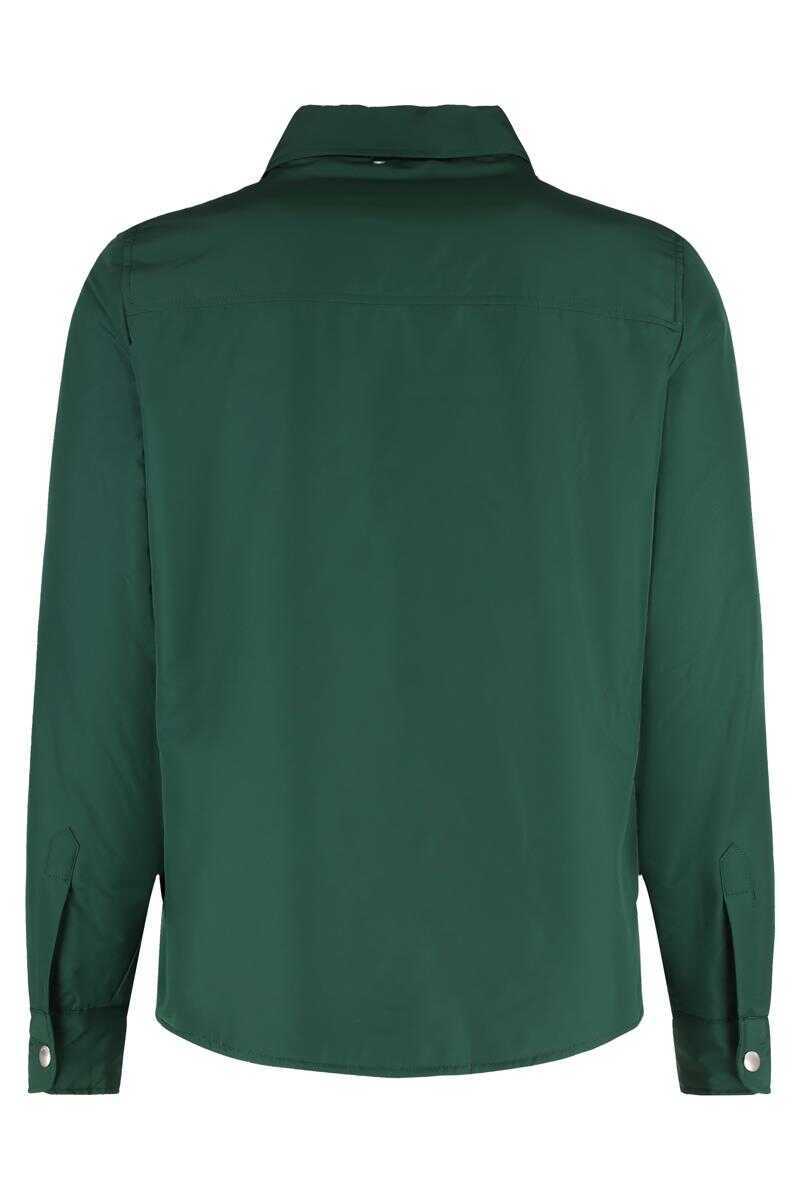 Camasi Slowear Slowear Technical Fabric Overshirt GREEN Barbati (BM 19078644) 2