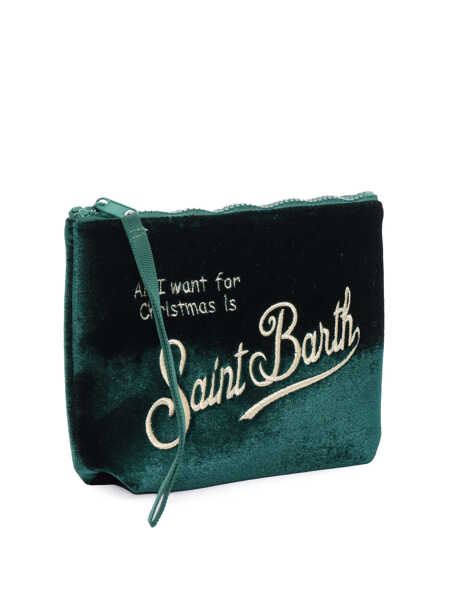 Genti de mana Mc2 Saint Barth ALINE VELVET-XMAS SB 51OR EMB Green Fete (BM 19079886) 2