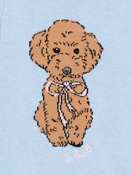 Pulovere casual Mc2 Saint Barth PRINCESS-POODLE BOW 31 Light Blue Fete (BM 19079973) 3