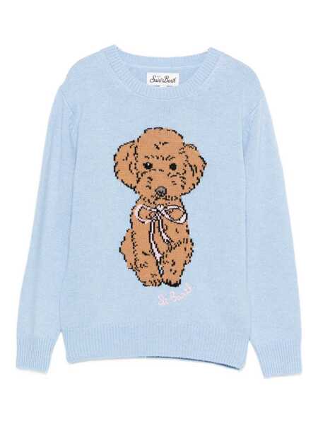 Pulovere casual Mc2 Saint Barth PRINCESS-POODLE BOW 31 Light Blue Fete (BM 19079973) 1