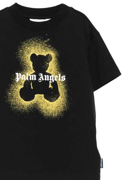 Tricouri Palm Angels PA SPRAY BEAR REG.TEE S/S BLACK - OCHER Black   Baieti (BM 19079982) 3