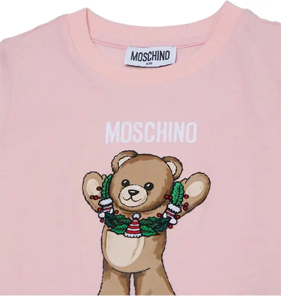 Tricouri Moschino T-Shirt With Logo WHITE Baieti (BM 19080073) 3