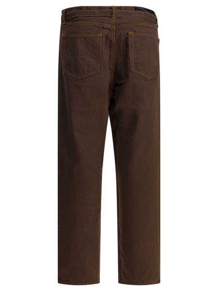 Blugi drepti Sacai Relaxed fit jeans Brown Barbati (BM 19080243) 2