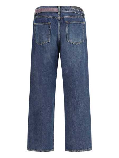 Blugi drepti Sacai Relaxed fit jeans Blue Barbati (BM 19080246) 2