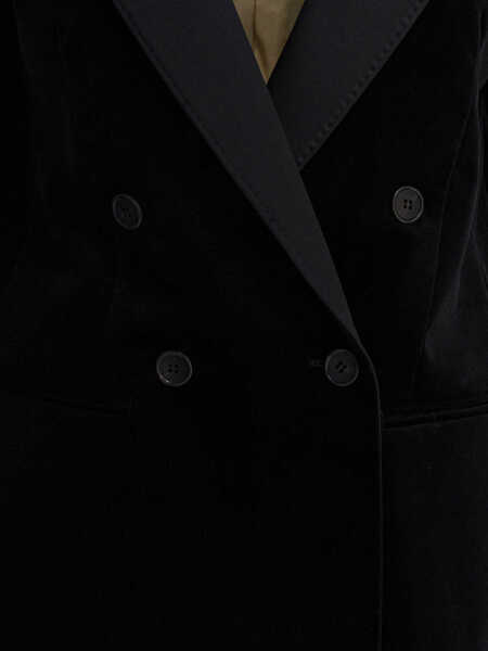Sacouri Max Mara Double-breasted velvet blazer Black Femei (BM 19080507) 3