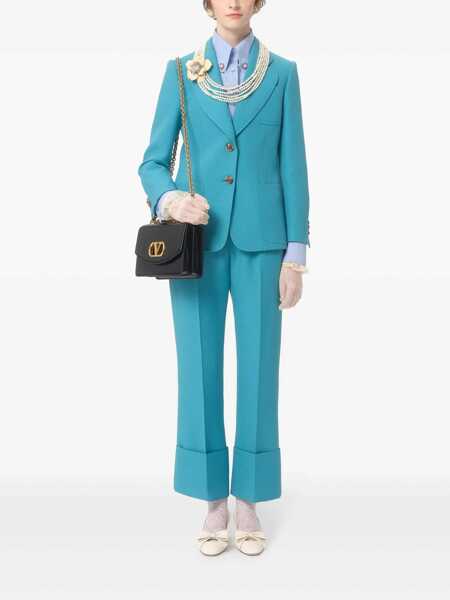 Camasi office Valentino Garavani Shirt with embellished collar Light blue Femei (BM 19080528) 2