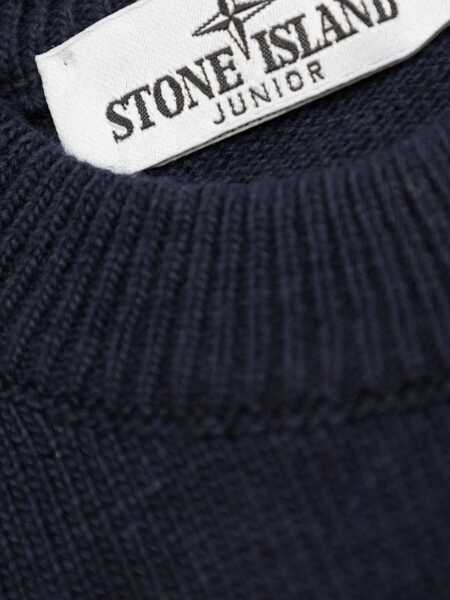 Pulovere casual Stone Island Junior Knitwear Blue Baieti (BM 19080540) 4