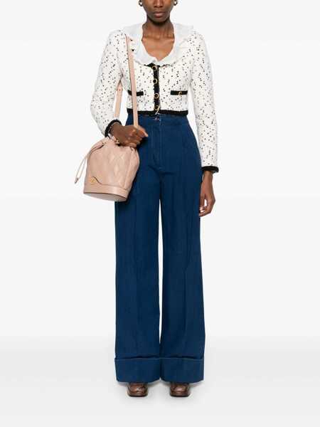 Blugi drepti Valentino Garavani Wide-leg jeans with pleats Blue Femei (BM 19080549) 2