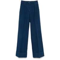 Blugi drepti Wide-leg jeans with pleats Femei
