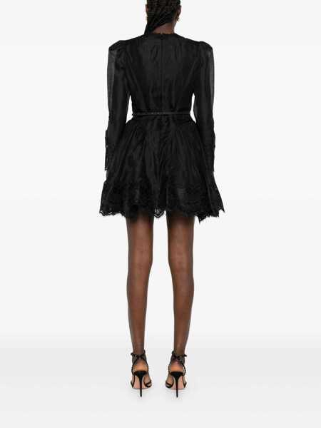 Rochii elegante ZIMMERMANN Hypnotic lace mini dress Black Femei (BM 19080552) 4