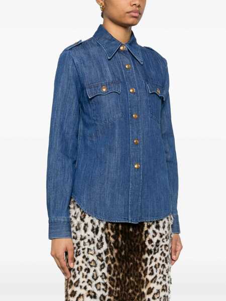 Camasi office Valentino Garavani Western style shirt Blue Femei (BM 19080591) 3