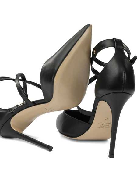 Pantofi cu toc NINALILOU Leather pumps Auril Black Femei (BM 19080615) 4