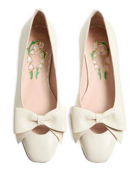 Balerini Valentino Garavani Bowow ballet flats White Femei (BM 19080621) 4