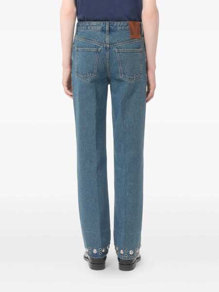 Blugi drepti Valentino Garavani Jeans with cabochons Light blue Barbati (BM 19080690) 3