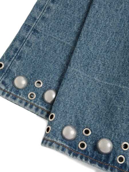 Blugi drepti Valentino Garavani Jeans with cabochons Light blue Barbati (BM 19080690) 4