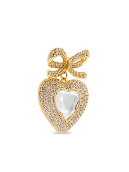 Cercei Self-Portrait Heart-shaped earrings with embellished bow Gold Femei (BM 19080879) 2