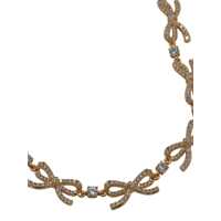 Bijuterii Dama - Bijuterii Self-Portrait Necklace with embellished bows and crystals Gold Femei (BM 19080903) - B-mall.ro