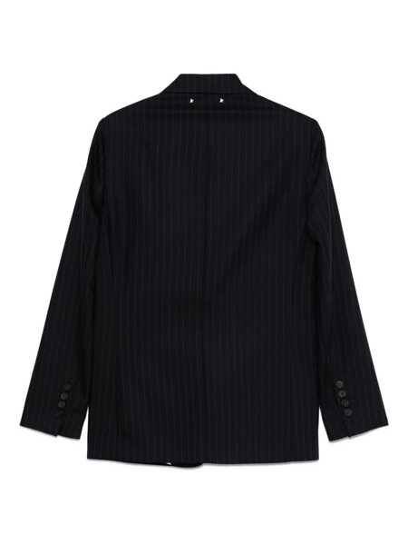 Sacouri Golden Goose Single-breasted pinstripe blazer jacket Blue Femei (BM 19080948) 2
