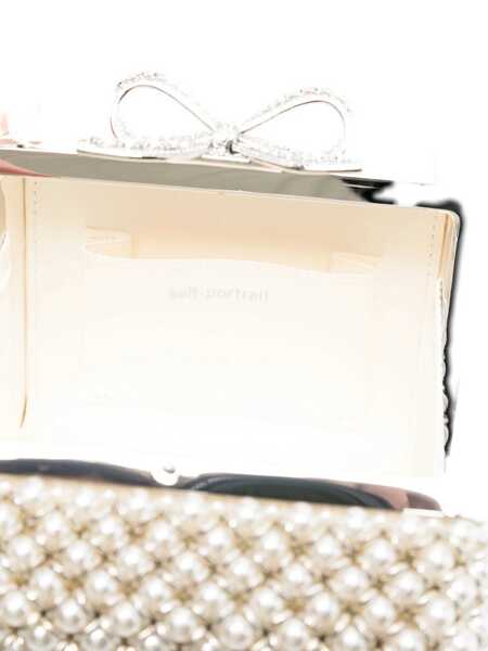 Genti de mana Self-Portrait Handbag with pearls Beige Femei (BM 19080996) 5