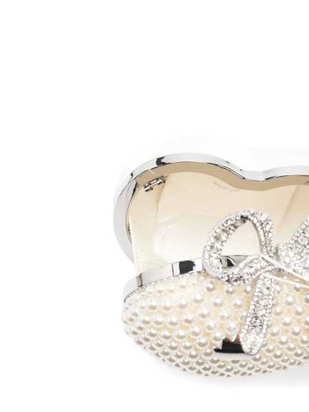 Genti plic Self-Portrait Heart-shaped clutch Beige Femei (BM 19080999) 5