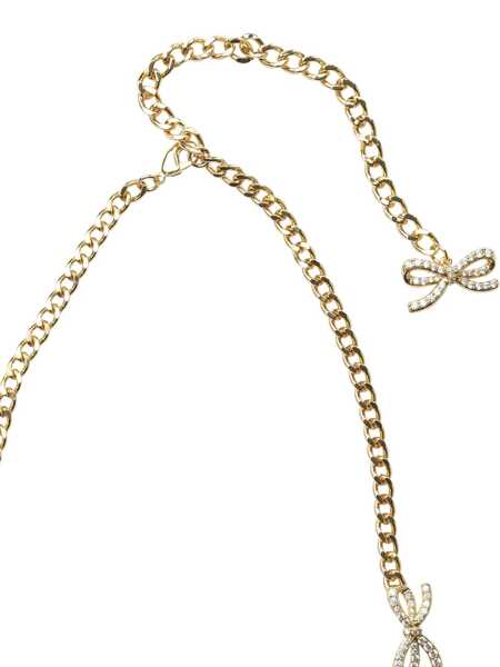 Bijuterii Self-Portrait Necklace with bows with crystals Gold Femei (BM 19081002) 2