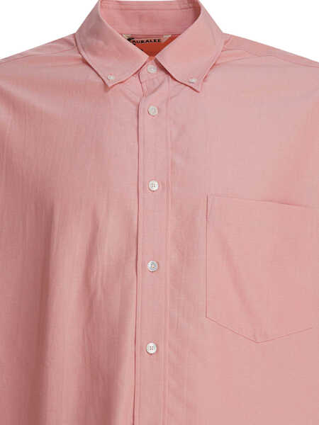 Camasi casual AURALEE Silk shirt Pink Barbati (BM 19081059) 3