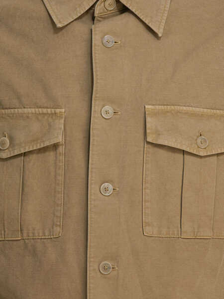 Camasi casual AURALEE Cotton shirt Beige Barbati (BM 19081128) 3