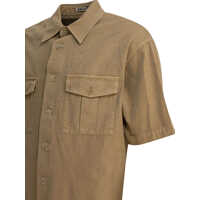 Camasi casual pentru Barbati - Camasi casual AURALEE Cotton shirt Beige Barbati (BM 19081128) - B-mall.ro
