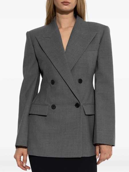 Sacouri Givenchy Double-breasted wool blazer Grey Femei (BM 19081212) 3