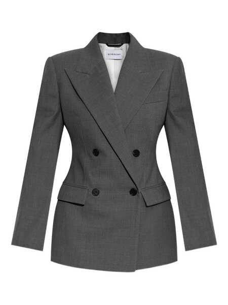 Sacouri Givenchy Double-breasted wool blazer Grey Femei (BM 19081212) 1