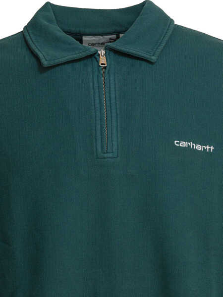 Hanorace Carhartt Piqu Script Sweatshirt Green Barbati (BM 19081662) 3