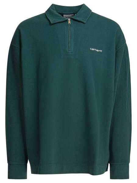 Hanorace Carhartt Piqu Script Sweatshirt Green Barbati (BM 19081662) 1