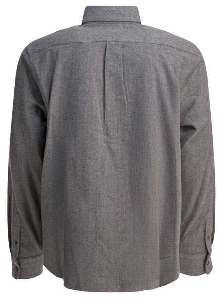 Camasi casual Vince Herringbone shirt Grey Barbati (BM 19081707) 2