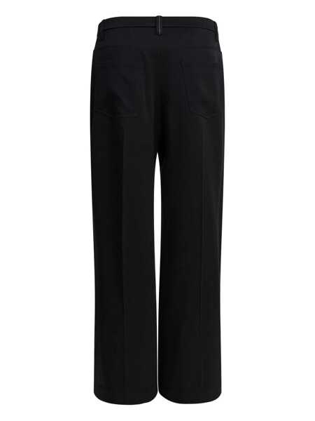 Pantaloni casual Brunello Cucinelli Wide-leg pants Black Femei (BM 19081713) 2