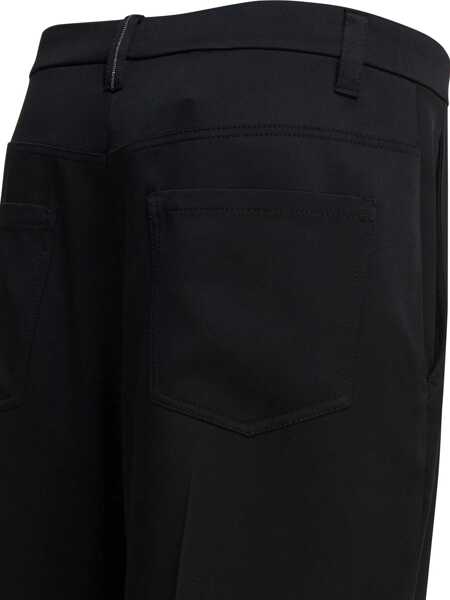Pantaloni casual Brunello Cucinelli Wide-leg pants Black Femei (BM 19081713) 3