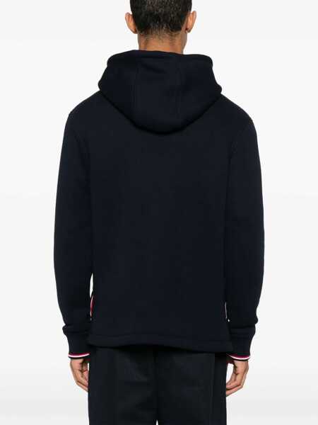 Hanorace Thom Browne Sweatshirt RWB Tape Blue Barbati (BM 19081809) 4
