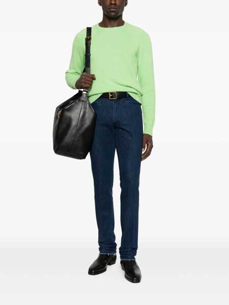 Pulovere Tom Ford Cashmere crewneck sweater Green Barbati (BM 19081833) 2