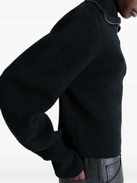 Pulovere LEMAIRE Half zipper sweater Black Femei (BM 19082025) 4